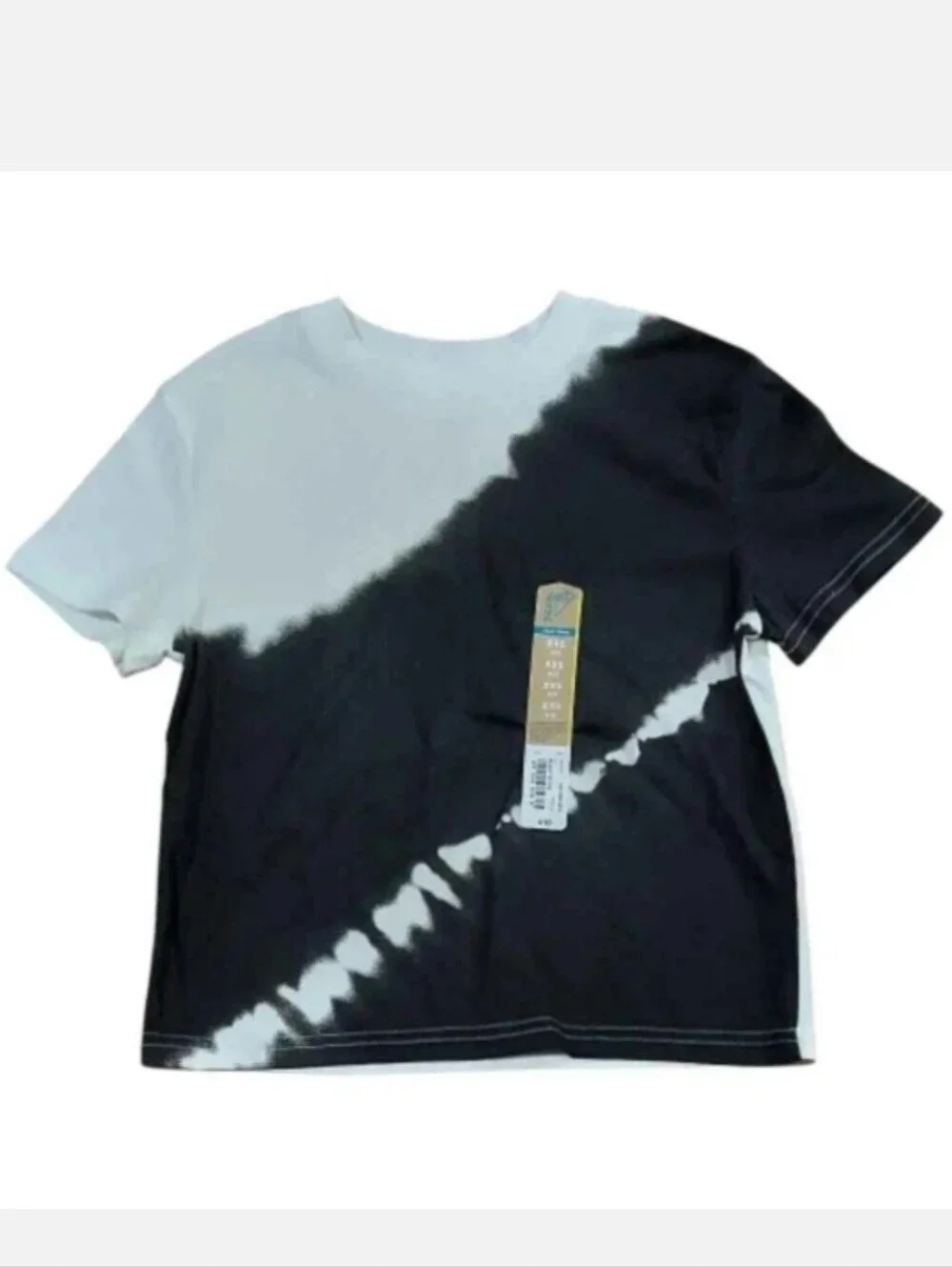 NWT Boys Black and White Tie Dye Short Sleeve Tee ~XXS 4/5